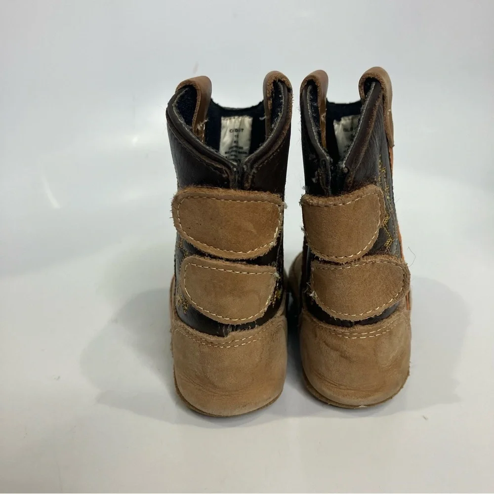 Old West baby booties soft cowboy boots western baby size 4 crib‎ shoes